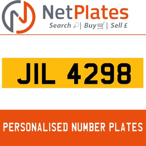 JIL 4298 PERSONALISED PRIVATE CHERISHED DVLA NUMBER PLATE For Sale