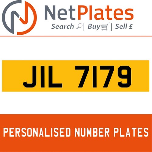 JIL 7179 PERSONALISED PRIVATE CHERISHED DVLA NUMBER PLATE For Sale