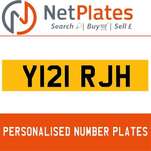 Y121 RJH PERSONALISED PRIVATE CHERISHED DVLA NUMBER PLATE For Sale
