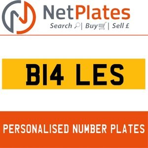 B14 LES PERSONALISED PRIVATE CHERISHED DVLA NUMBER PLATE For Sale