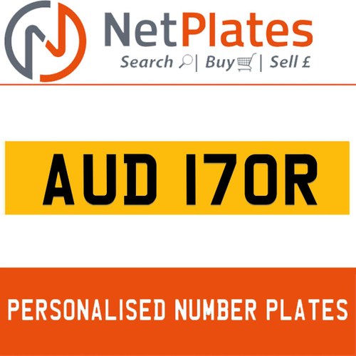 AUD 170R PERSONALISED PRIVATE CHERISHED DVLA NUMBER PLATE For Sale