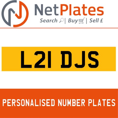 L21 DJS PERSONALISED PRIVATE CHERISHED DVLA NUMBER PLATE For Sale