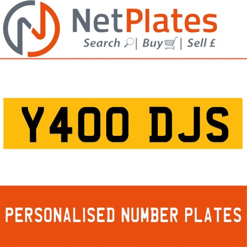 Y400 DJS PERSONALISED PRIVATE CHERISHED DVLA NUMBER PLATE For Sale