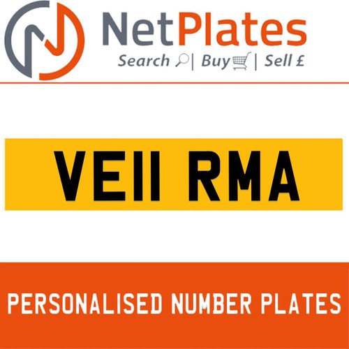 VE11 RMA PERSONALISED PRIVATE CHERISHED DVLA NUMBER PLATE For Sale