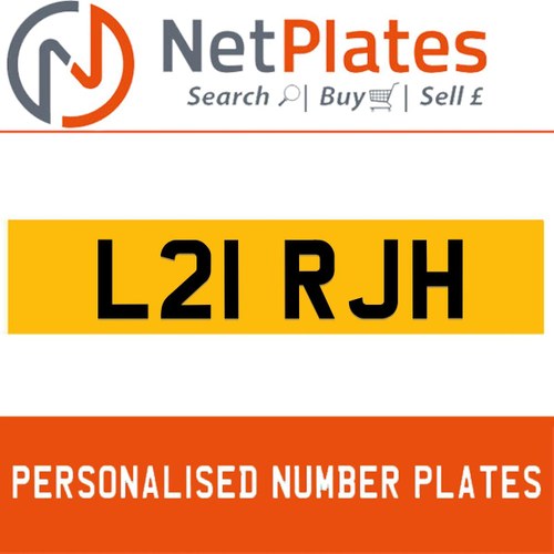 L21 RJH PERSONALISED PRIVATE CHERISHED DVLA NUMBER PLATE For Sale