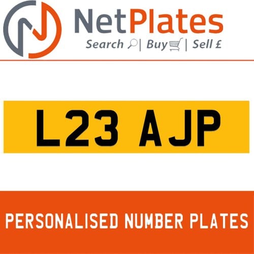 L23 AJP PERSONALISED PRIVATE CHERISHED DVLA NUMBER PLATE For Sale