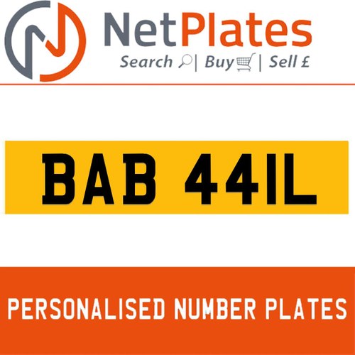 BAB 441L PERSONALISED PRIVATE CHERISHED DVLA NUMBER PLATE For Sale