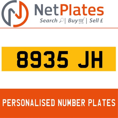 8935 JH PERSONALISED PRIVATE CHERISHED DVLA NUMBER PLATE For Sale