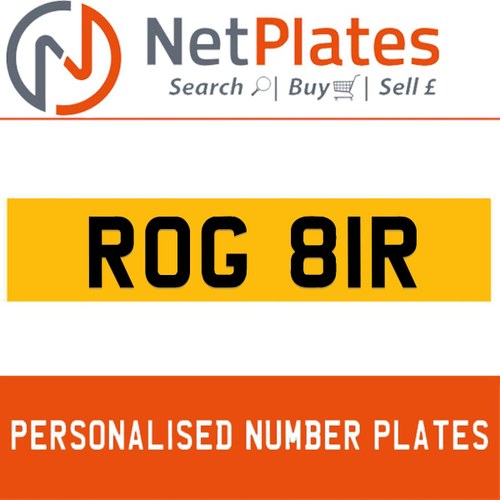 ROG 81R PERSONALISED PRIVATE CHERISHED DVLA NUMBER PLATE In vendita