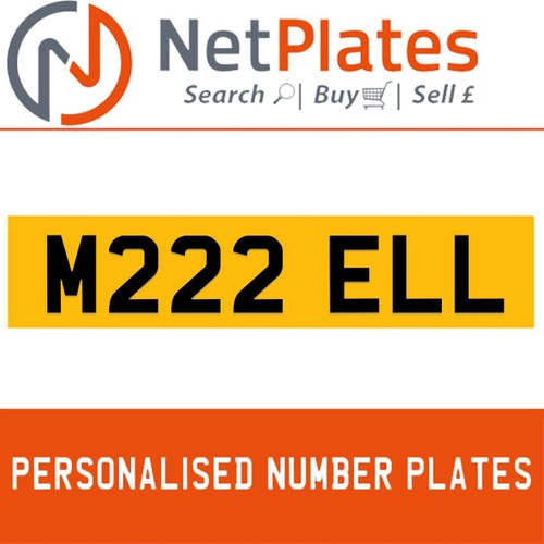 M222 ELL PERSONALISED PRIVATE CHERISHED DVLA NUMBER PLATE In vendita
