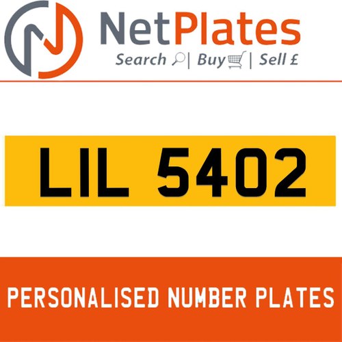 LIL 5402 PERSONALISED PRIVATE CHERISHED DVLA NUMBER PLATE In vendita