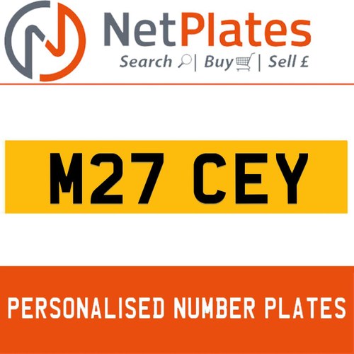 M27 CEY PERSONALISED PRIVATE CHERISHED DVLA NUMBER PLATE In vendita