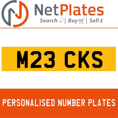 M23 CKS PERSONALISED PRIVATE CHERISHED DVLA NUMBER PLATE In vendita
