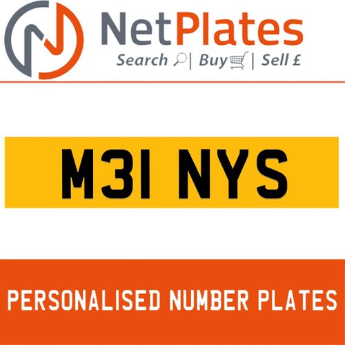 M31 NYS PERSONALISED PRIVATE CHERISHED DVLA NUMBER PLATE For Sale