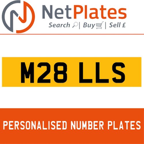 M28 LLS PERSONALISED PRIVATE CHERISHED DVLA NUMBER PLATE In vendita