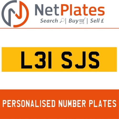 L31 SJS PERSONALISED PRIVATE CHERISHED DVLA NUMBER PLATE For Sale