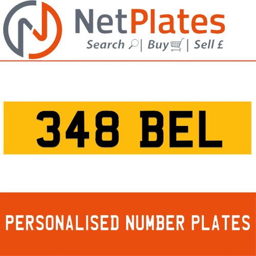 348 BEL PERSONALISED PRIVATE CHERISHED DVLA NUMBER PLATE For Sale