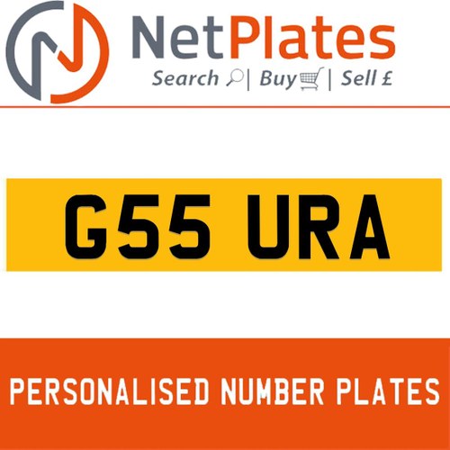 G55 URA PERSONALISED PRIVATE CHERISHED DVLA NUMBER PLATE For Sale