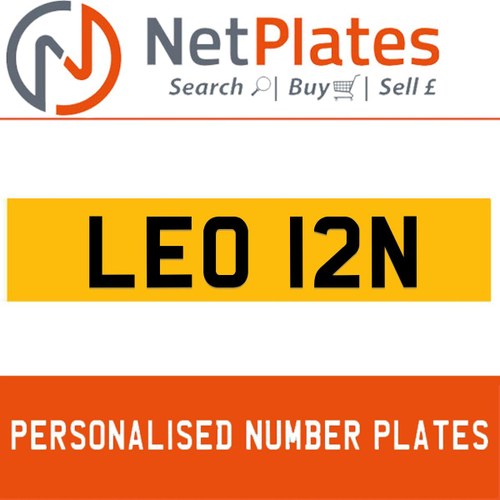 LEO 12N PERSONALISED PRIVATE CHERISHED DVLA NUMBER PLATE For Sale