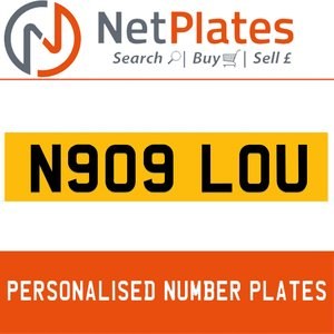 N909 LOU PERSONALISED PRIVATE CHERISHED DVLA NUMBER PLATE For Sale