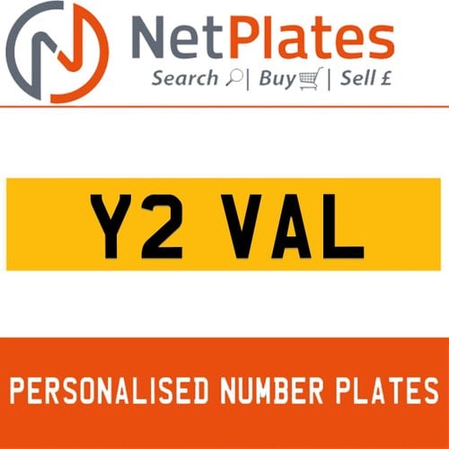 Y2 VAL PERSONALISED PRIVATE CHERISHED DVLA NUMBER PLATE In vendita