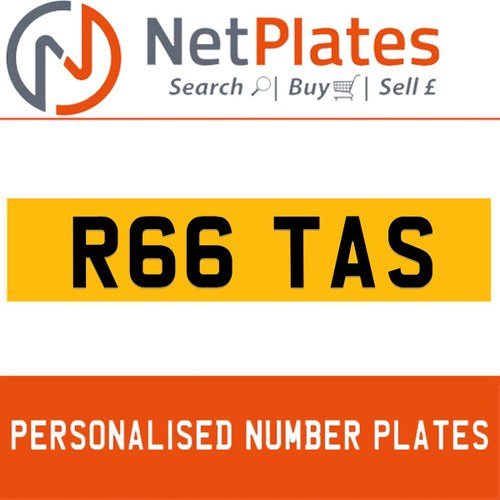 R66 TAS PERSONALISED PRIVATE CHERISHED DVLA NUMBER PLATE For Sale