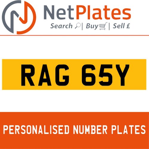 RAJ 65Y PERSONALISED PRIVATE CHERISHED DVLA NUMBER PLATE For Sale