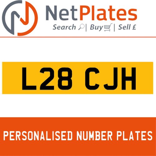 L28 CJH PERSONALISED PRIVATE CHERISHED DVLA NUMBER PLATE For Sale