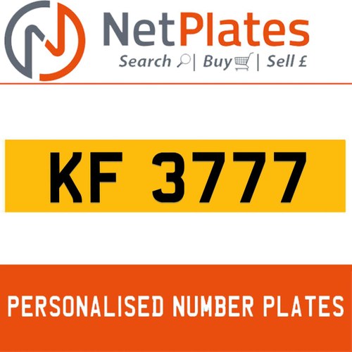 KF 3777 PERSONALISED PRIVATE CHERISHED DVLA NUMBER PLATE For Sale