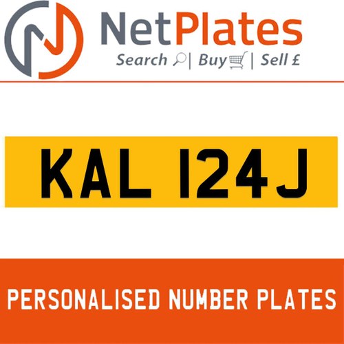 KAL 124J PERSONALISED PRIVATE CHERISHED DVLA NUMBER PLATE For Sale