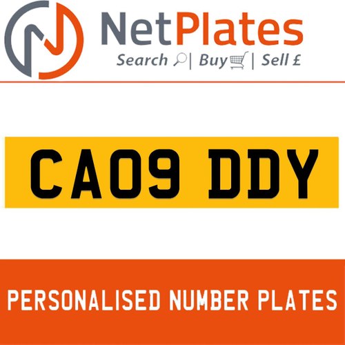 CA09 DDY PERSONALISED PRIVATE CHERISHED DVLA NUMBER PLATE In vendita