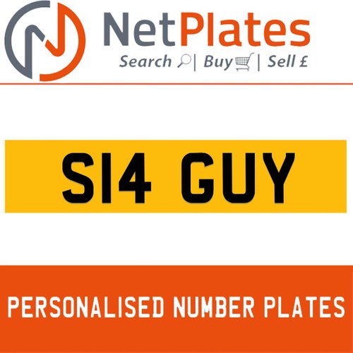 S14 GUY PERSONALISED PRIVATE CHERISHED DVLA NUMBER PLATE For Sale