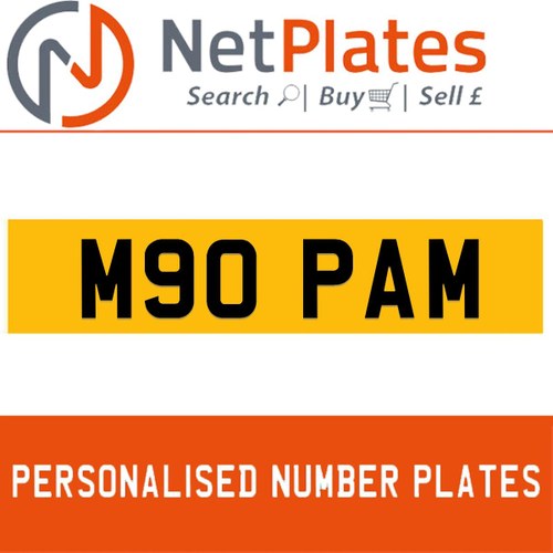 M90 PAM PERSONALISED PRIVATE CHERISHED DVLA NUMBER PLATE For Sale