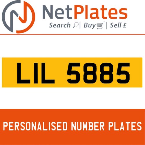 LIL 5885 PERSONALISED PRIVATE CHERISHED DVLA NUMBER PLATE For Sale