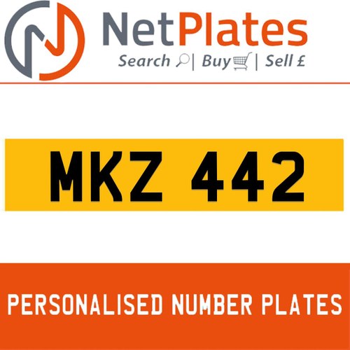 MKZ 442 PERSONALISED PRIVATE CHERISHED DVLA NUMBER PLATE For Sale