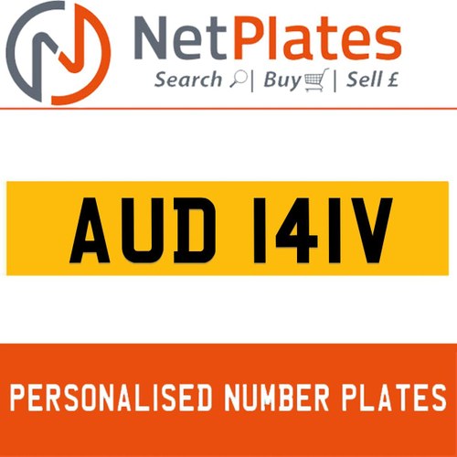 AUD 141V PERSONALISED PRIVATE CHERISHED DVLA NUMBER PLATE For Sale