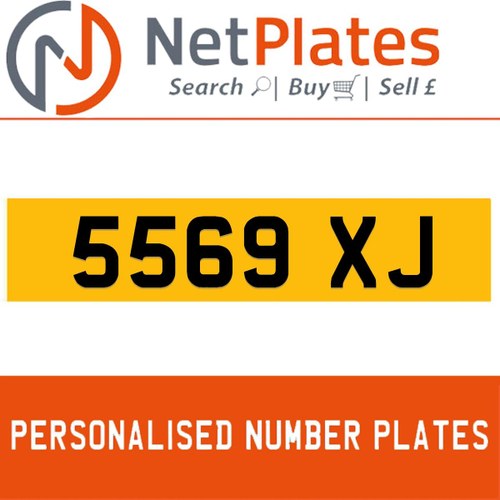 5569 XJ PERSONALISED PRIVATE CHERISHED DVLA NUMBER PLATE For Sale
