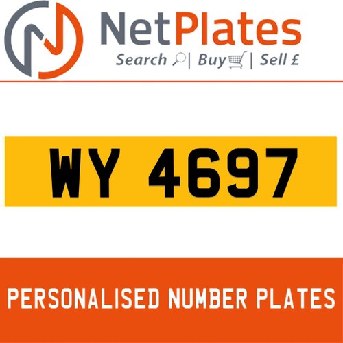 WY 4697 PERSONALISED PRIVATE CHERISHED DVLA NUMBER PLATE In vendita
