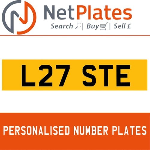 L27 STE PERSONALISED PRIVATE CHERISHED DVLA NUMBER PLATE For Sale