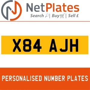 X84 AJH PERSONALISED PRIVATE CHERISHED DVLA NUMBER PLATE In vendita