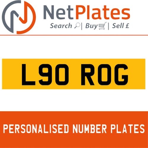 L90 ROG PERSONALISED PRIVATE CHERISHED DVLA NUMBER PLATE For Sale