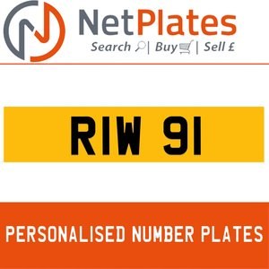 RIW 91  PERSONALISED PRIVATE CHERISHED DVLA NUMBER PLATE In vendita