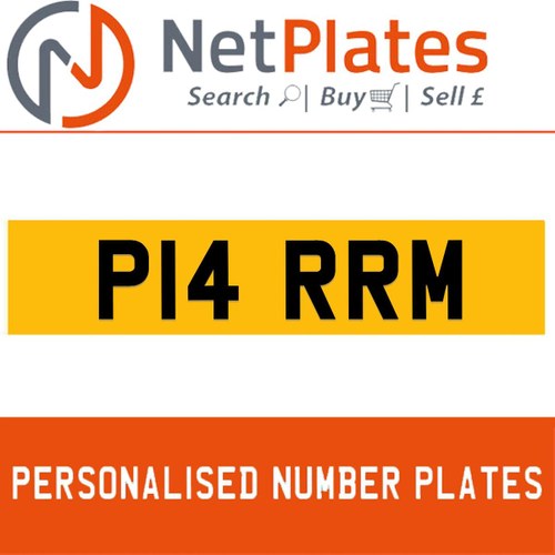 P14 RRM PERSONALISED PRIVATE CHERISHED DVLA NUMBER PLATE For Sale
