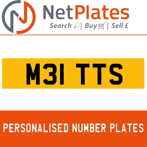 M31 TTS PERSONALISED PRIVATE CHERISHED DVLA NUMBER PLATE In vendita