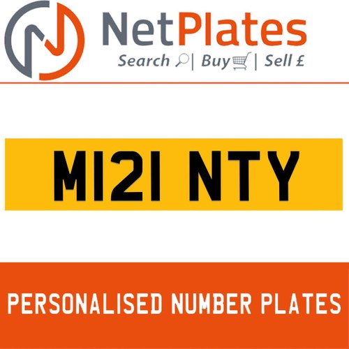 M121 NTY PERSONALISED PRIVATE CHERISHED DVLA NUMBER PLATE In vendita