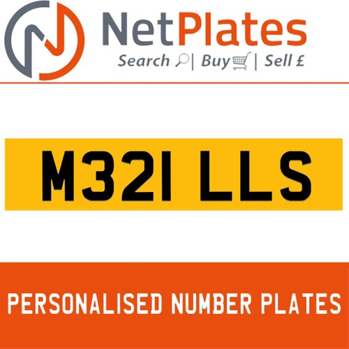 M321 LLS PERSONALISED PRIVATE CHERISHED DVLA NUMBER PLATE For Sale