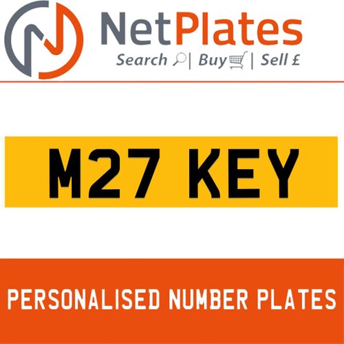 M27 KEY PERSONALISED PRIVATE CHERISHED DVLA NUMBER PLATE In vendita