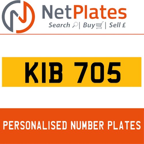 KIB 705 PERSONALISED PRIVATE CHERISHED DVLA NUMBER PLATE For Sale