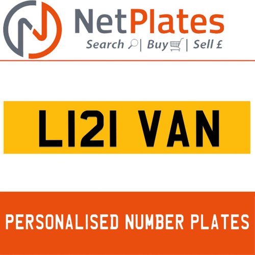 L121 VAN PERSONALISED PRIVATE CHERISHED DVLA NUMBER PLATE In vendita