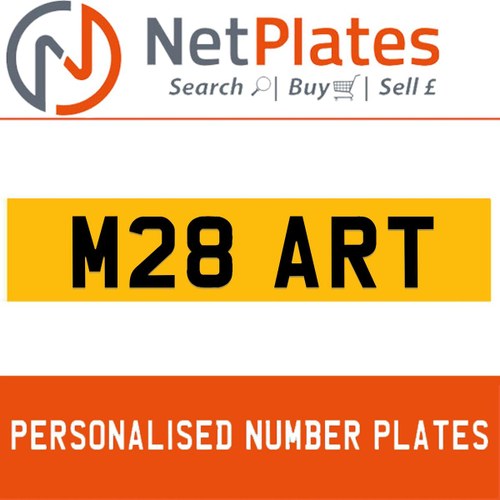 M28 ART PERSONALISED PRIVATE CHERISHED DVLA NUMBER PLATE In vendita